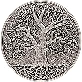 HAQUIL Tree of Life Yggdrasil Round Viking Belt Buckle Buckle for Cowboy Nordic Fashion