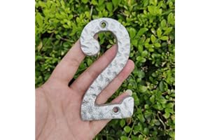 TripDock 4 Inch House Numbers for Outside-Rustproof Cast Iron Metal Address Home Number/Unique Hammered Style Mailbox Numbers/Elegant Silver Finished/Number 2