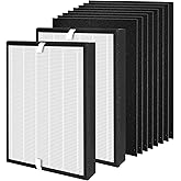 Popurure Replacement Filter Compatible with COLZER EPI-328 and Domccy NS-320 Air Purifier, with 2 pack H13 HEPA + 8 Activated Carbon Pre-Filters