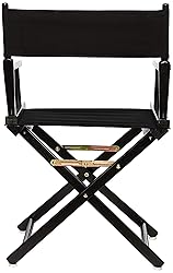 Casual Home Director's Chair ,Black Frame/Black