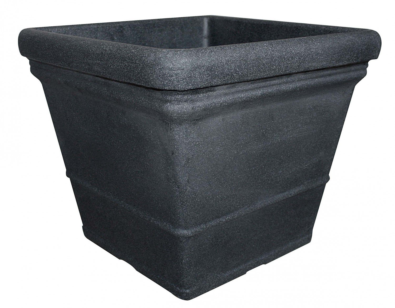 Parma Square Plastic Plant Pot Anthracite Length 40 cm