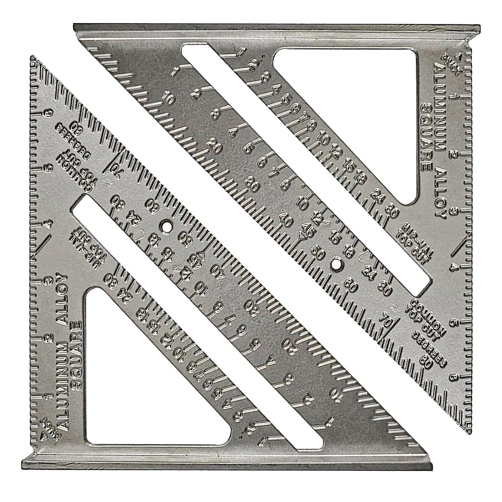 Aluminum Speed Square Layout Tool - 7" Multipurpose Rafter Square for Engineers | Carpenters Square Tool | 180 mm High Precision Scale for Woodworking