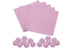 MECCANIXITY 100 Pcs Foil Candy Wrappers, 3" x 3" Light Pink Chocolate Foil Wrappers Checkered Texture Square Aluminum Foil Wr