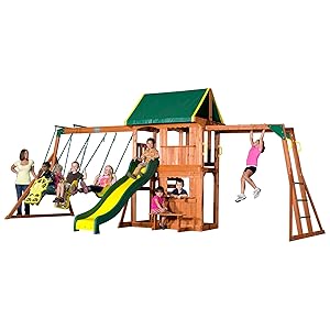 saratoga wooden swing set