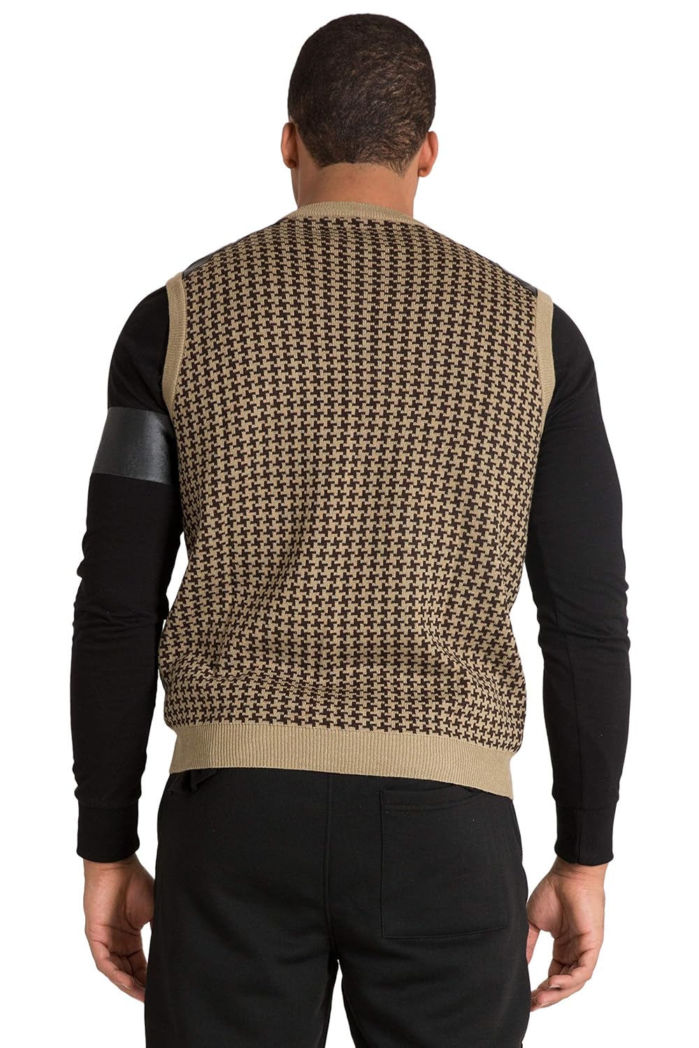 brown houndstooth sweater
