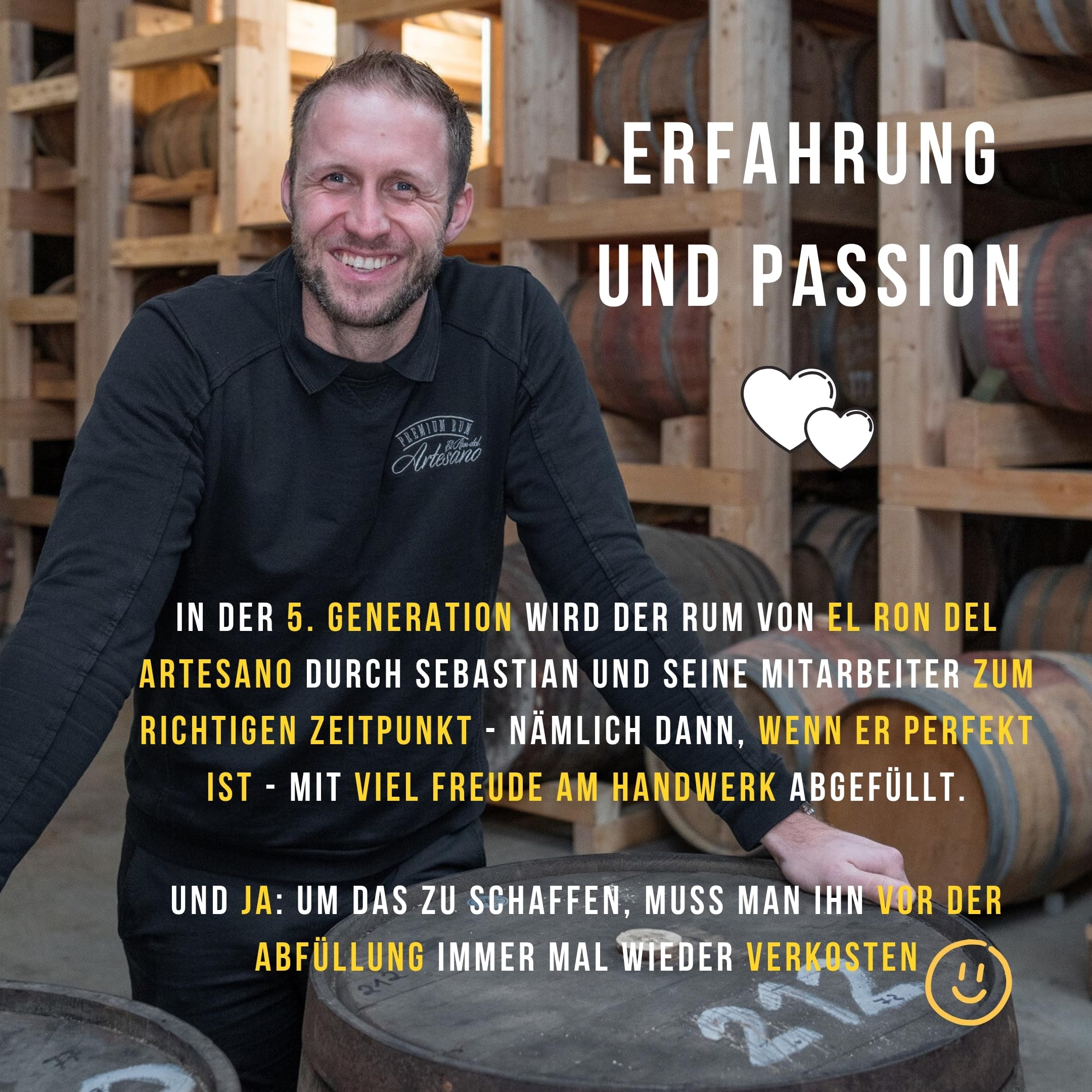 Rum I El Ron del Artesano I Ruby Cask I 8 Jahre I fassgereift I ohne Aromazusätze I 43,4% vol I 700ml 5