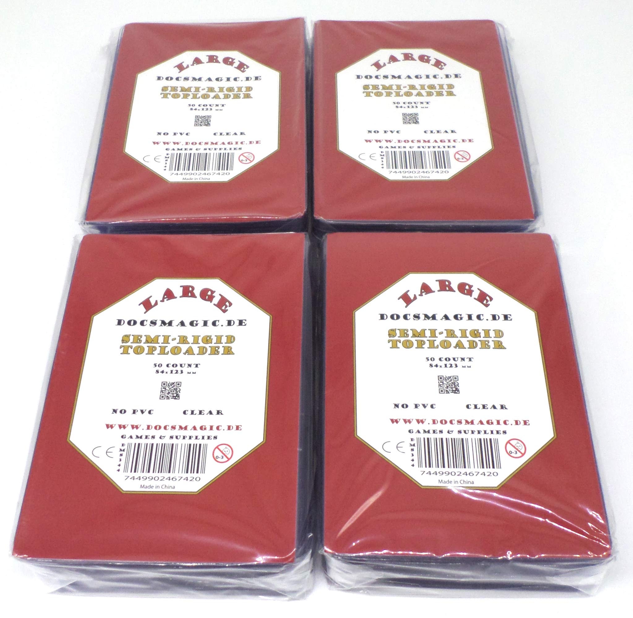 docsmagic.de 4 x 50 Semi-Rigid Toploader Large Size