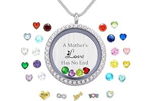 Veeshy Best Mom Mother Gift, Floating Charms Locket for Women