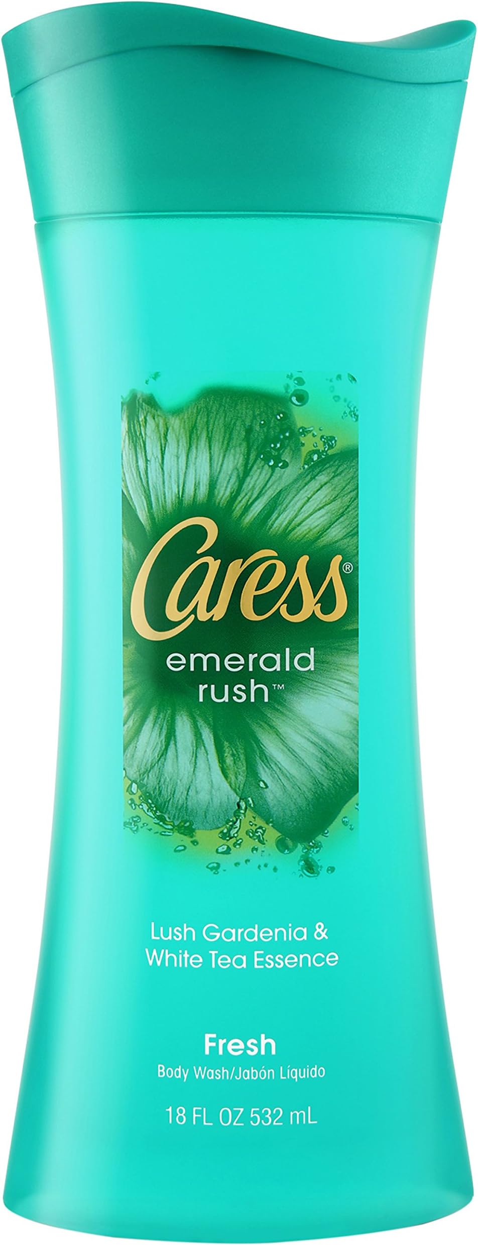 Caress Emerald Rush Lush Gardenia & White Tea Essence Body Wash, 12 Ounce