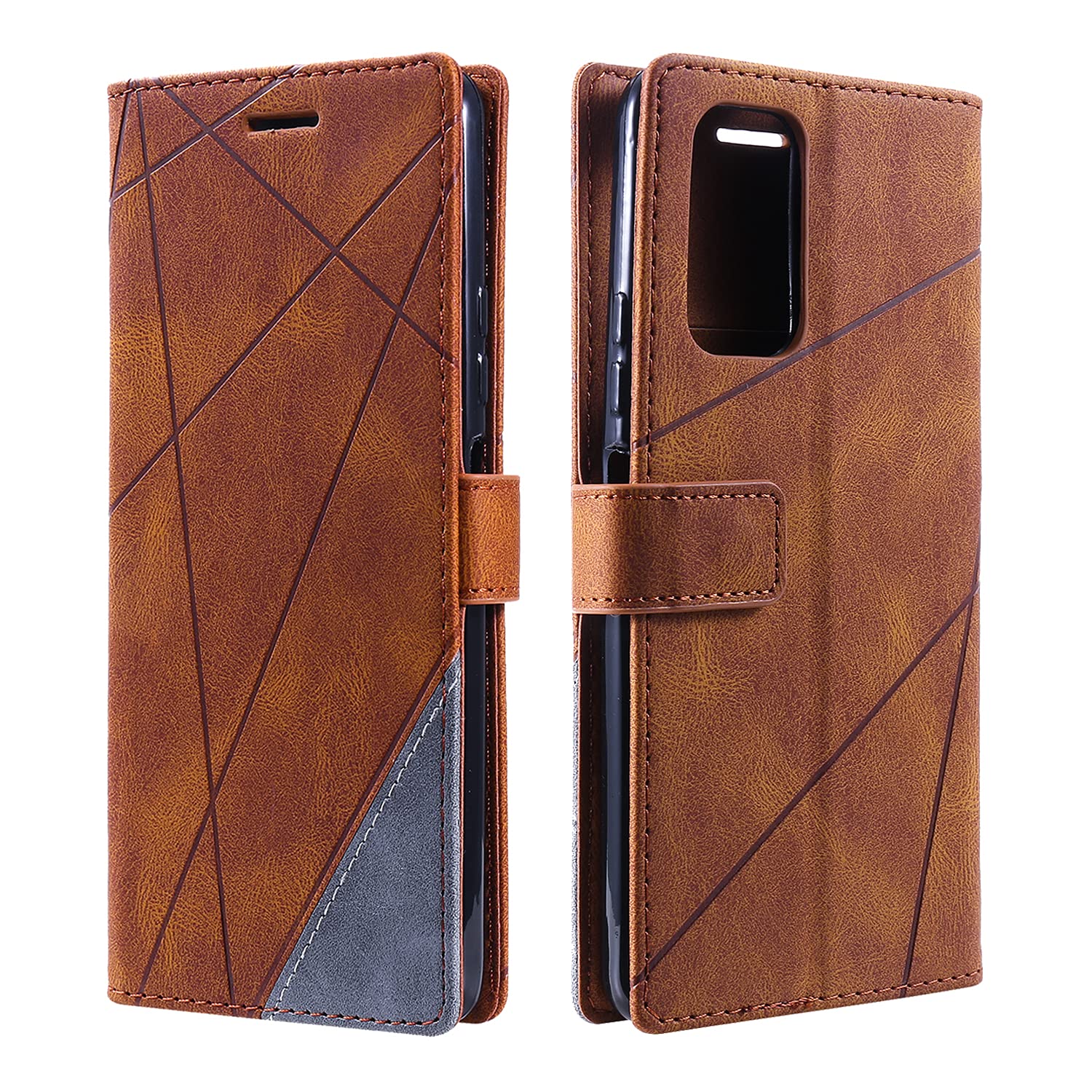 SONWO Case for Xiaomi Redmi Note 10 Pro Case, Premium Leather Flip Wallet Case Magnetic Closure Card Slots Kickstand Phone Case for Xiaomi Redmi Note 10 Pro, Brown
