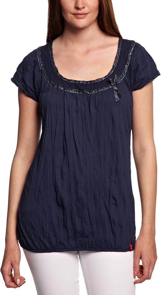 EDC by Esprit - T-shirt - Femme - Bleu (Stream Blue) - FR ...
