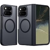 FNTCASE for Google Pixel 11 Pro Fold Case, Hinge Protection, Translucent | Fit for Magsafe, 18FT Military Grade Drop Proof, Protective Tough Phone Cover, Anti Slip, Matte, Black