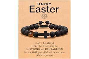 ORISPRE To Mens Boys Gifts Cross Bracelet for Son, Grandson, Dad, Husband, Godfather, Men - Birthday Graduation Retirement Christmas Christian Gift for Teens Boys Men