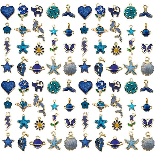 ILnycs 40/80/120Pcs Tibetan Silver Color Connector Bails Mix Beads With Pendant