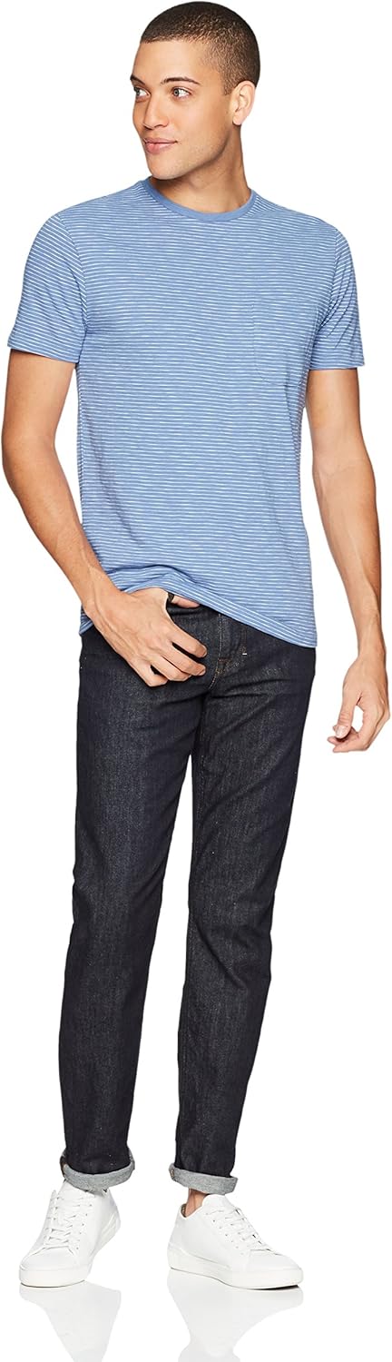  Brand - Goodthreads Men's Lightweight Slub Crewneck Pocket T-Shirt: Clothing