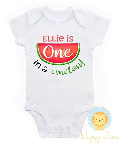 Amazon Com Happy Lion Clothing Watermelon 1st Birthday Onesie