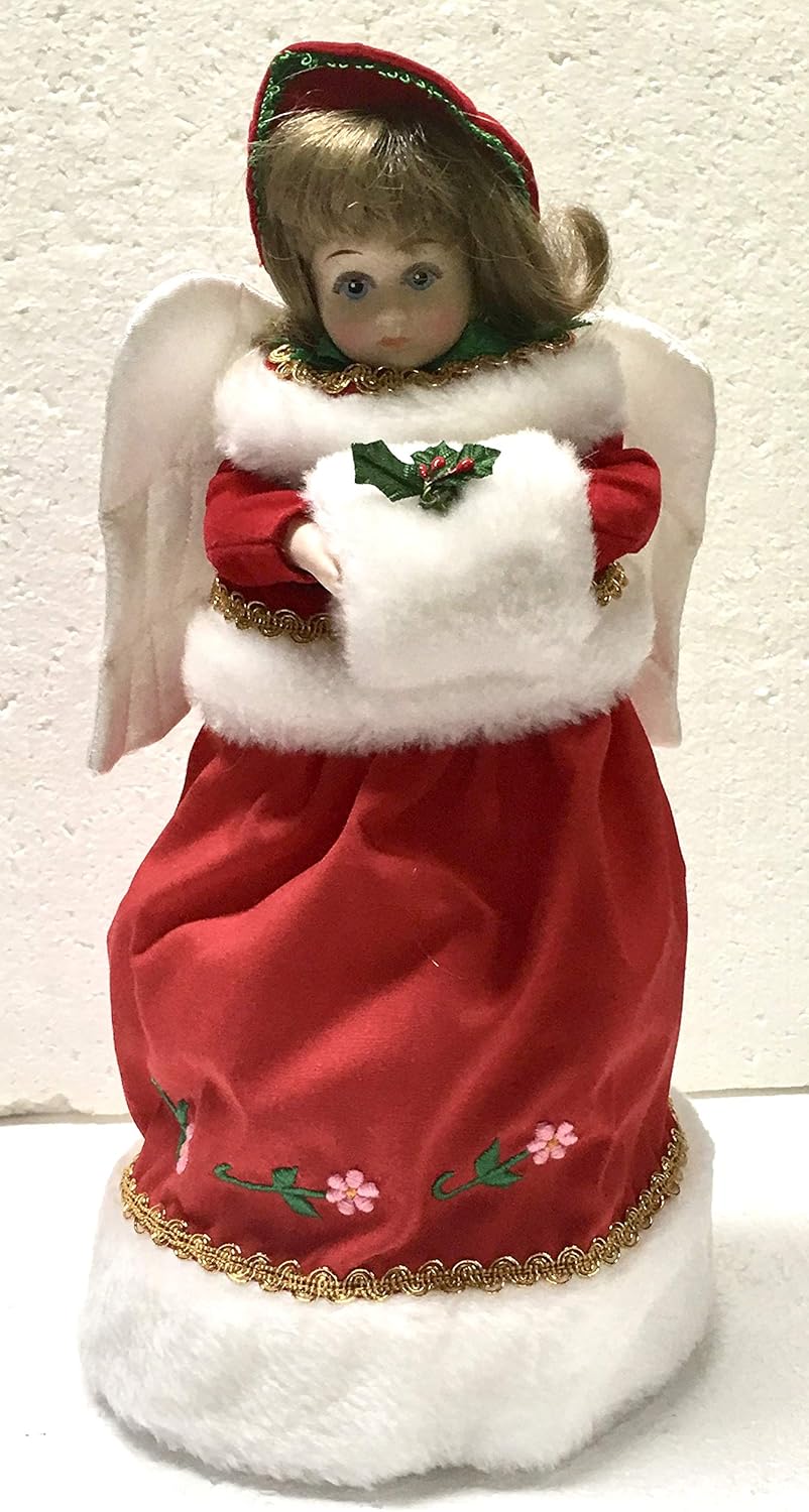 red dress with white fur trim