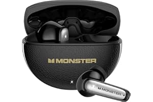 Monster N-Lite 310 True Wireless Earbuds, Bluetooth 6.0 Headphones Deep Bass, Earbuds with ENC Noise Cancelling Mic for Clear