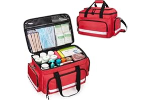 Damero Medical Trauma Bag, First Aid Bags Empty Medical Bag with Detachable Dividers, Ideal for Nurse, Physical Therapists, D