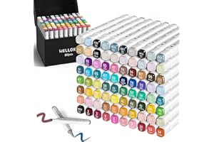 WELLOKB Alcohol Markers, 80 Colors Dual Tip Blender Art Markers for Coloring, Illustrations, and Sketching, Coloring marker for Book Painting