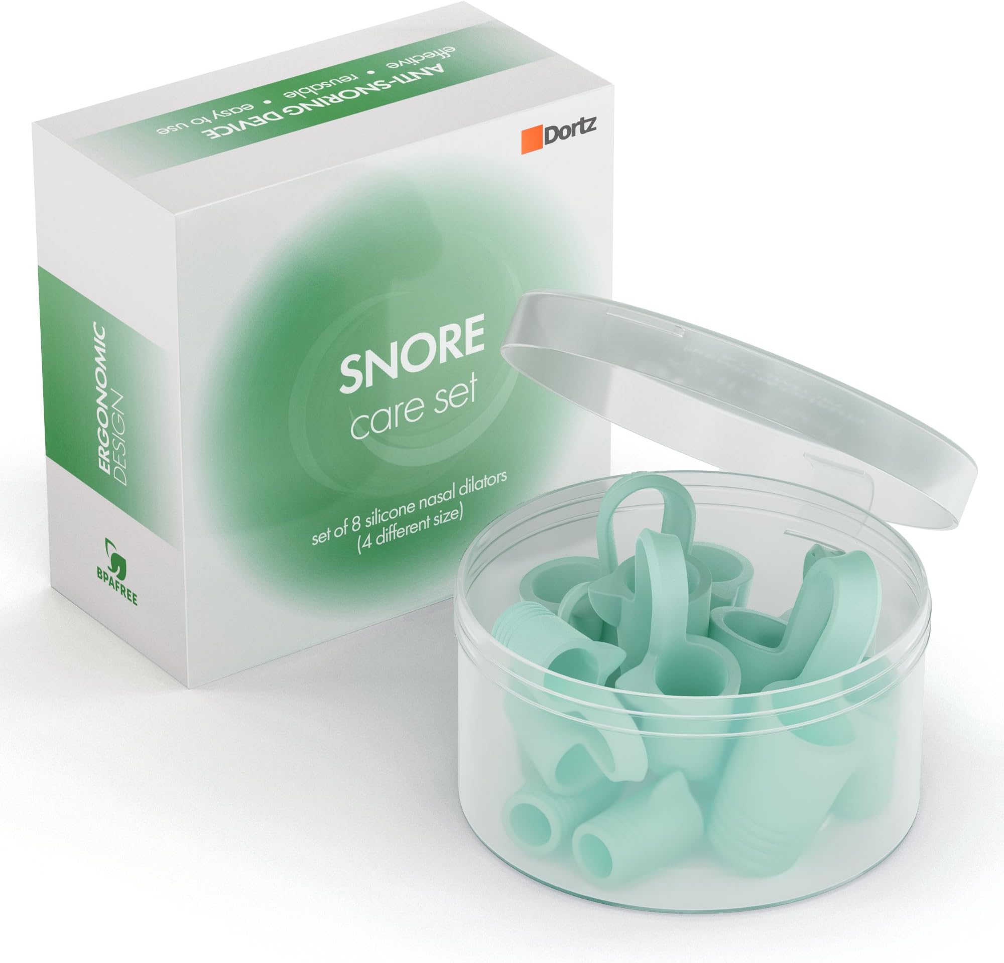 Dortz® Anti Snoring Devices - Snoring Solution - Snore Stopper Set - Anti Snoring Solutions - Anti Snoring Solutions - 8 Anti Snoring Nose Vents - Anti Snoring Device- Snoring Stopper Nasal Dilators
