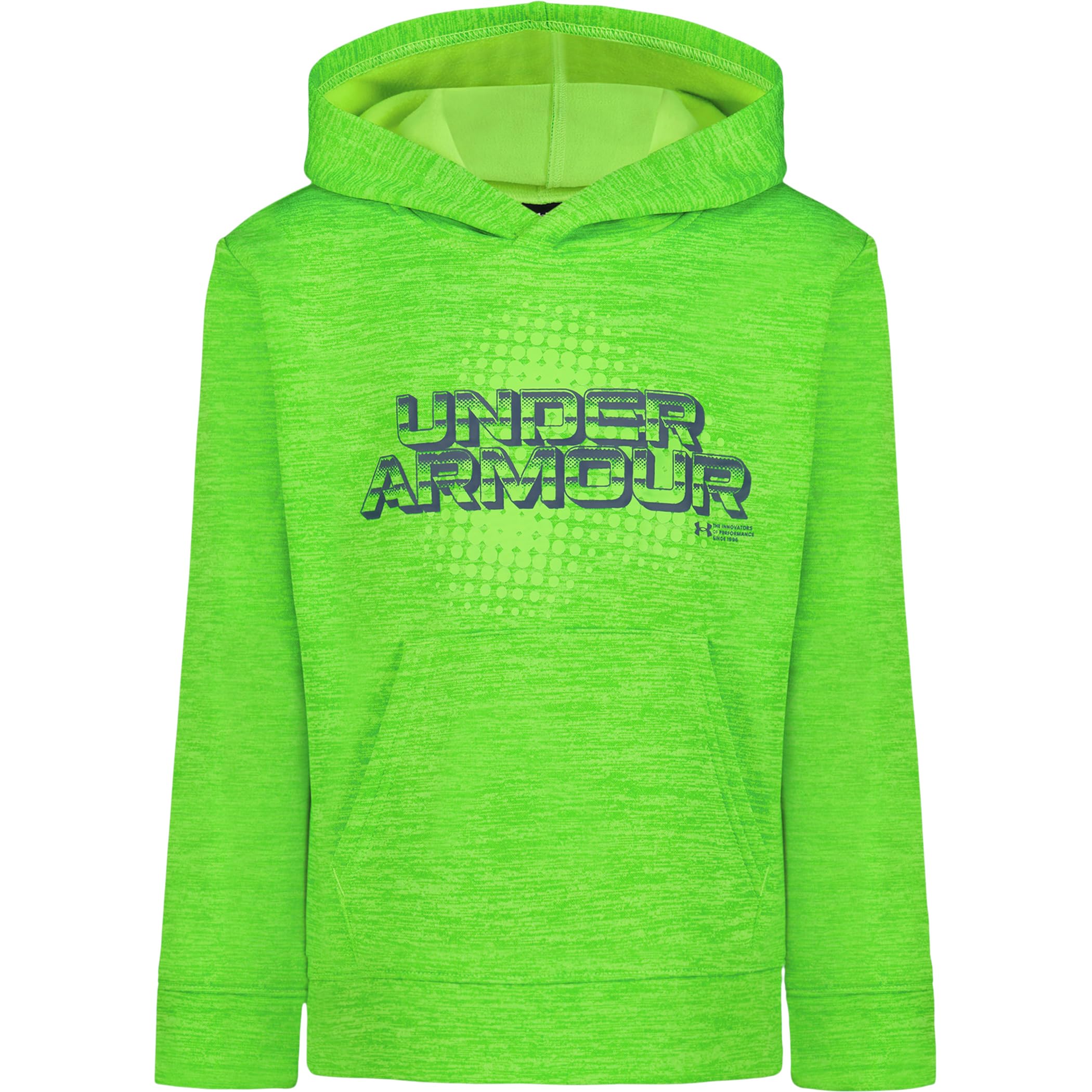 Under Armour Little Boys' Twist Fleece Hoodie, Breathable and Soft, Hyper Green Image