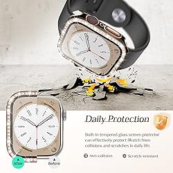Goton 2-Pack Bling Case for Apple Watch Screen