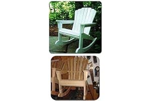 Woodcraft Project Paper Plan To Build Rocking Adirondack Chair - Material Not Included