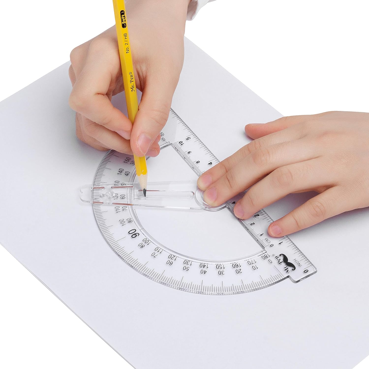Mr. Pen Protractor, 6 Inches Protractor with Swing Arm, Pack of 3 : Office Products