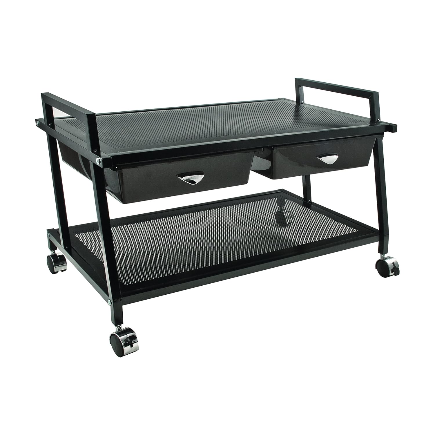 Vertiflex Mobile Underdesk Machine Stand with Supply Drawers, 25 x 15 x 15 Inches, Black (VF95530)