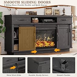 59'' Fireplace TV Stand with 3D Flame Electric
