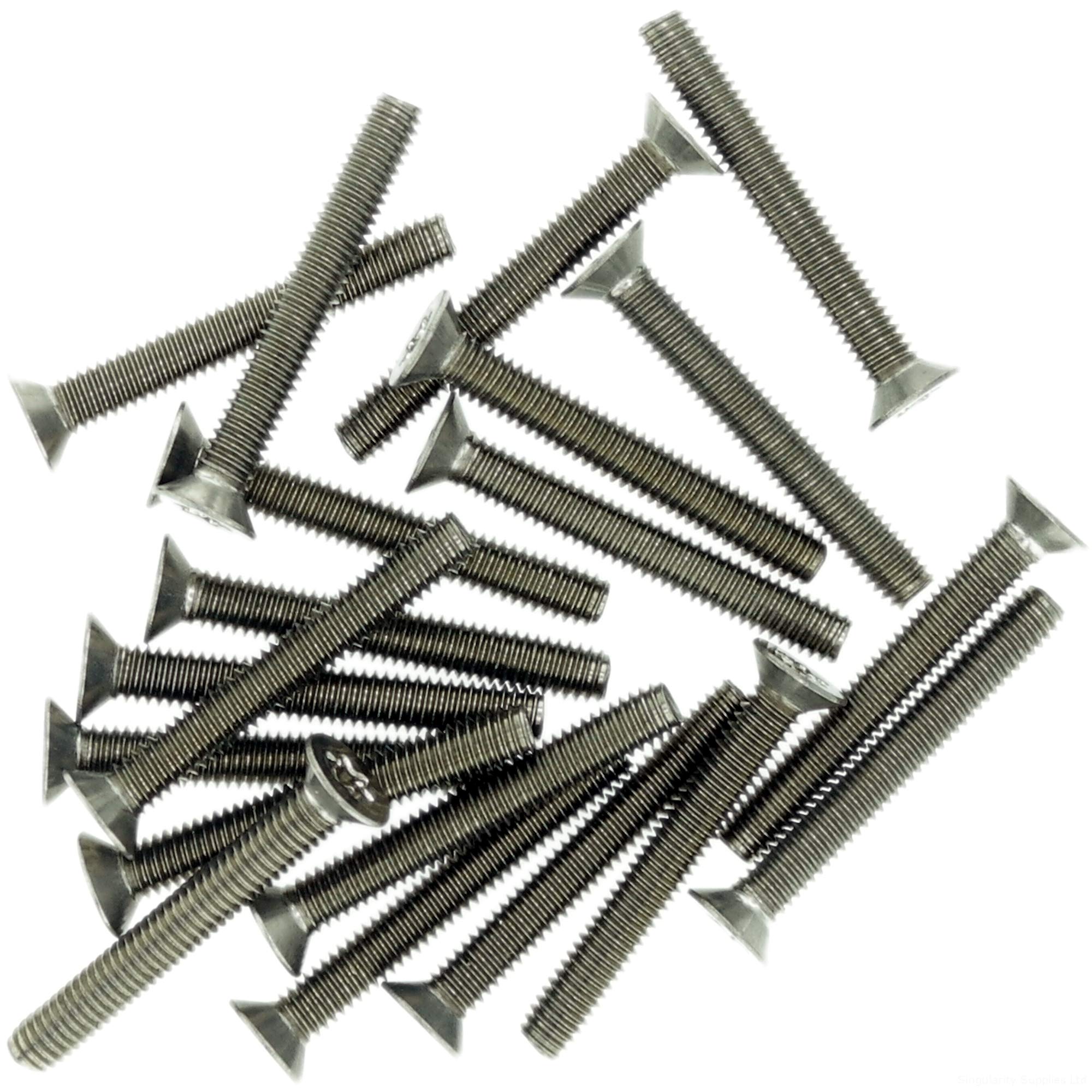 M4 (4mm x 10mm) TX Socket Countersunk Thread Rolling Screw - Stainless Steel (A2) (Pack of 20)