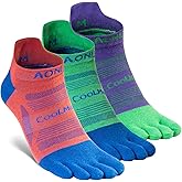 AONIJIE Toe Socks for Men and Women High Performance Athletic Running Five Finger Ankle Socks