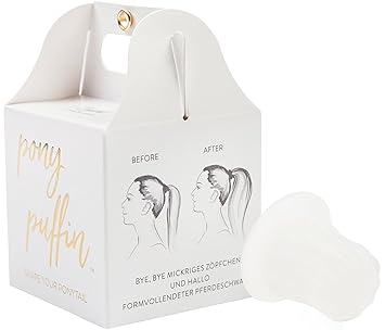 pony puffin Crystal - Transparent Für Alle Haarfarben Fülliger Pferdeschwanz Frisurenhilfe Zopf Hilfe Haarstyling