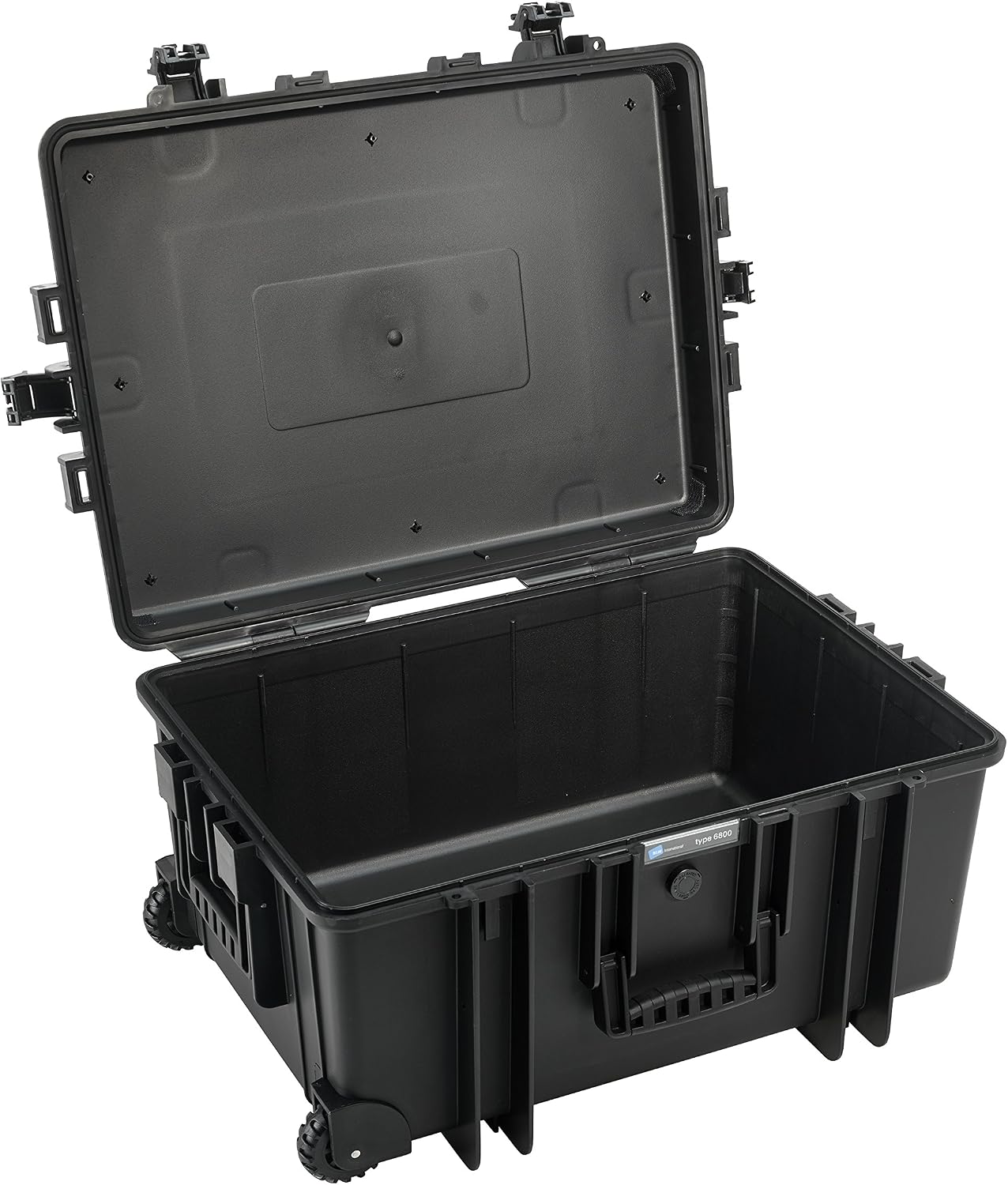 B&W Outdoor Transport Case, Type 6800 (Empty), Trolley Case, Black, Waterproof according to IP67 Certification, Dustproof