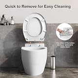 Pipishell Soft Close Toilet Seat White Oval Top Fix Stainless Hinges view 4