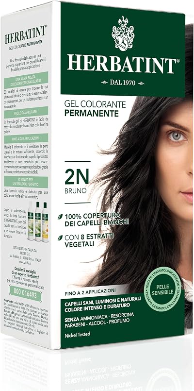 Herbatint Novavis 2N Brown Hair Dye with Plant Extracts 135ml
