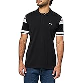 BOSS Mens Stripe Sleeve Interlock Cotton Polo Shirt