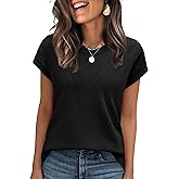 WIHOLL Short Sleeve Sweater for Women Summer Tops 2026 Business Casual Outfits Beach Vacation Clothes