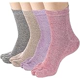 Meaiguo Women's Toe socks For Running Five Finger Socks With Cotton Athletic