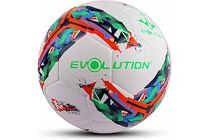 Evolution Evo Cumulus Futsal Ball - Flo Orange/Blue/Green, 4