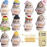 Des686Hut 10PCS Mini Emotional Support Potato Doll Positive Crochet Animals Desk Decor Birthday Gifts for Women Men Him Her Friend Teacher Sister