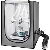 VEVOR 3D Printer Enclosure with Ventilation, Dustproof Waterproof Oxford Cloth Resin 3D Printer Tent, Constant Temperature Protective Case with LED, Compatible with Photon Mono/Mars 3, FDM/LCD Printer