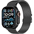 Milanese Mesh Loop Compatible for Apple Watch Ultra 2 Band 49mm 46mm 45mm 44mm Men Women, Breathable Replacement Band with Adjustable Parachute-style Buckle for iWatch SE/Series 10/9/8/7/6/5/4,Ultra/2