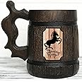 Prancing Pony Mug Gift. Lord Rings Wooden Beer Stein. Fathers Day Gifts. Christmas Gift for Husband. Birthday Gifts For Him. Wooden Beer Mug Beer Tankard 17oz / k95