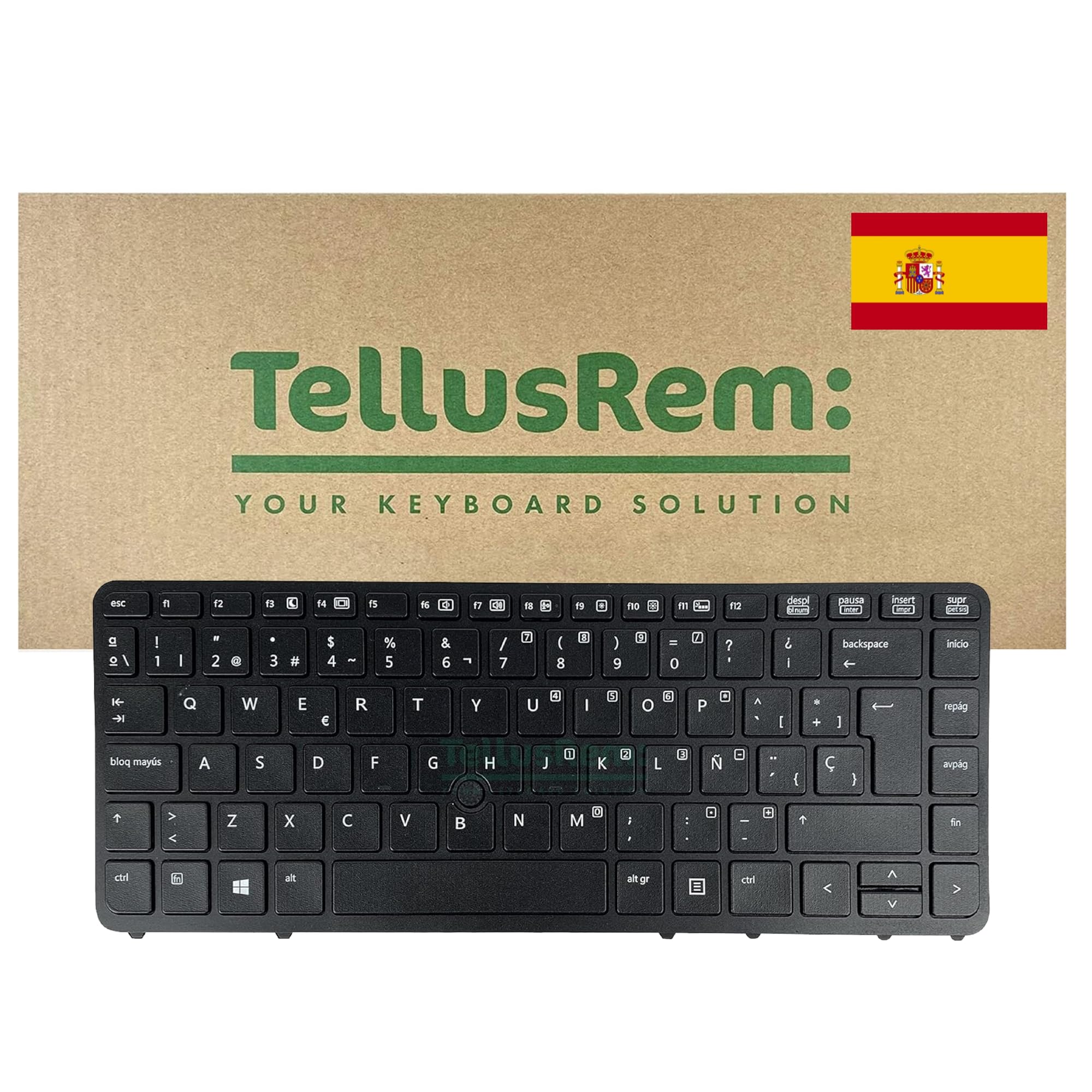 replacement Spanish backlit keyboard for HP 840 G1, 840 G2, 850 G1, 850 G2