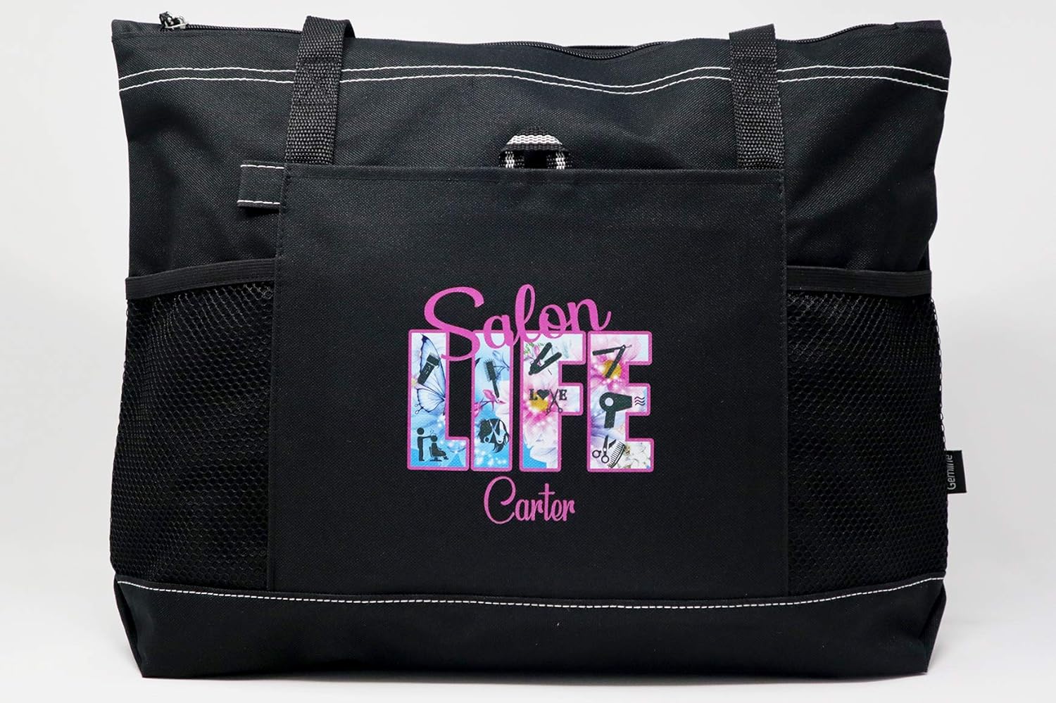 Amazon Com Salon Life Hair Stylist Personalized Tote With Mesh