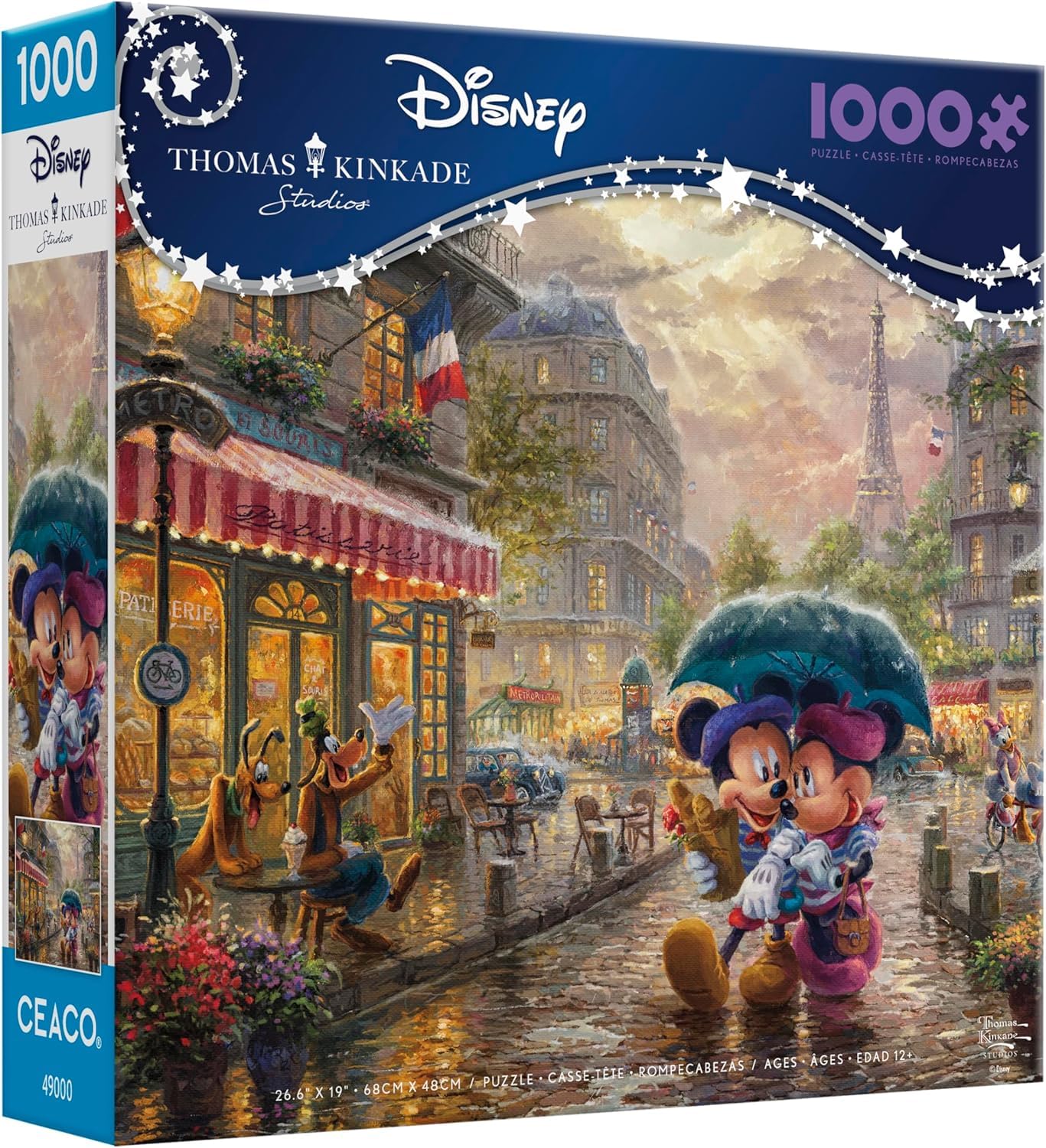 Photo 1 of Ceaco - Thomas Kinkade - Disney - Mickey & Minnie in Paris - 1000 Piece Jigsaw Puzzle