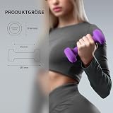 PROIRON Neoprene Dumbbell Weights Pair 1.5KG Purple Non-Rolling Coated view 7