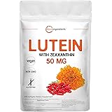 Lutein and Zeaxanthin Supplement 50mg, 200 Liquid Soft-gels, Lutein Vitamins for Eye Health and Visual Function, Premium Lute
